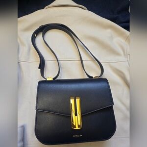 DeMellier Black Crossbody Bag with Gold Accents